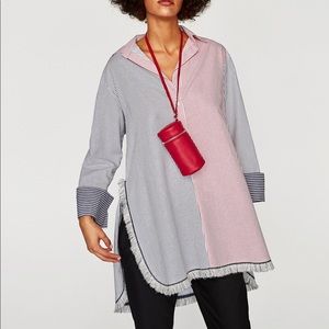 Zara Tunic with Contrasting Stripe and Fringe